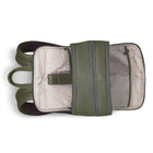 Champs Onyx Leather Classic Backpack - Khaki-Inner RFID zipper pocket