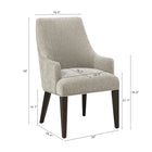 Manhattan Comfort Beever 24" Modern Chenille Upholstered Dining Armchair - Taupe-Classic Upholstered Seat Design with Maximum Comfort and Functionality
