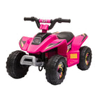 Aosom Toddlers 6V Battery Powered Ride-on ATV - Pink-Realistic design elements 