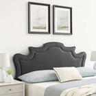 Modway Evangeline Performance Velvet Twin Headboard - Charcoal-Assembly Required