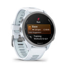 Garmin Forerunner 170 Music Smartwatch - Whitestone with Whitestone/Cloud Blue Band-Advanced Training Features help you determine if you’re primed to run with training readiness, let you know if you’re training productively with training status, and provide insight into the primary benefit of your workouts with training effect