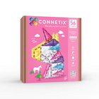 Connetix Glitter Unicorn Pack - 56 Pieces-56 piece pack - Contains a thoughtfully curated selection of glitter magnetic tiles in 2 x Hexagons, 20 x Standard squares, 6 x Small right-angle triangles, 4 x Large right-angle triangles, 6 x Equilateral triangles, 10 x Isosceles triangles, 1 x Medium rectangle, 3 x Short rectangles and 4 x Trapezoids 