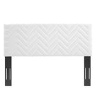 Modway Mercy Chevron Tufted Performance Velvet Full/Queen Headboard - White-3 Mounting Positions