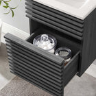 Modway Render 18" Wall-Mount Bathroom Vanity - Charcoal/White-MDF and Particleboard