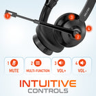 Delton 35X Bluetooth Computer Headset with USB Dongle & Charging Dock - Black-Push through long calls and deep sessions with all-day comfort from the soft headband and plush ear cushions on this computer headset with microphone.