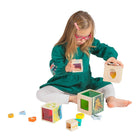 Manhattan Toy Enchanted Forest 12-Piece Wooden Stacking Set-6 coordinating wood shapes