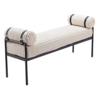 Zuo Barrow Bench - Cream-3 year limited warranty