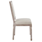 Modway Court Upholstered Fabric Dining Side Chair - Beige - 2 Pack-Comes Fully Assembled