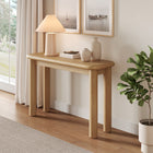 Modway Alvia Oak Wood Console Table - Weathered Oak-Solid Oak Wood Legs