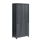 Manhattan Comfort Jodie 31" Mid-Century Modern Bookcase - Charcoal Grey-Lifted Frame Manufactured Wood Legs for Fashion and Durability