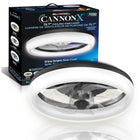 Bell+Howell CannonX Low Profile 19.7" Ceiling Fan with Lights and Remote - Black-The 19.7" fandelier in a sleek black finish combines a low profile flush mount ceiling fan with a 360 degree LED light ring, ideal for bedrooms, apartments, kitchens, offices, and low ceilings