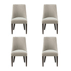 Manhattan Comfort Beever 22" Modern Chenille Upholstered Dining Chair - Taupe - Set of 4-Modern Dining Chair with Backrest Perfect for Dining Room Use. Set of 4