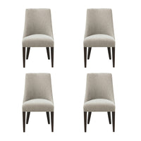 Manhattan Comfort Beever 22" Modern Chenille Upholstered Dining Chair - Taupe - Set of 4-Modern Dining Chair with Backrest Perfect for Dining Room Use. Set of 4