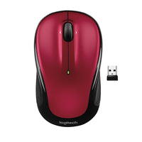 Logitech M325S 2.4 GHz Wireless Mouse with USB Receiver - Red-Designed for how you use the Web, the wireless mouse features the newest micro-precise scrolling that makes reading your Facebook, shopping Amazon or scrolling through Google searches easier
