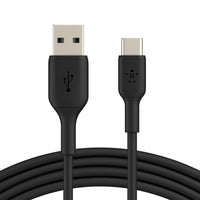 Belkin USB-A to USB-C Cable - 1 m - Black -BROAD COMPATIBILITY: The Belkin BoostCharge Cable is compatible with Apple iPhone 15 Series, Samsung Galaxy S24 & S23, Google Pixel 8 & 7, and other USB-C compatible devices.