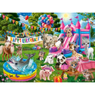 Ravensburger Tiara Birthday Party 100-Piece XXL Puzzle-Extra-thick and durable material, suitable for young children's hands and resistant to frequent handling, allowing for even longer puzzle fun