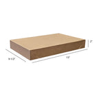 Eddie's Garment Box - 15X - 15" L x 9-1/2" W x 2" H - Kraft - 100 Pack-15" x 9-1/2" x 2"