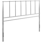 Modway Kiana Metal Stainless Steel Full Headboard - Grey-Farmhouse Full Metal Headboard