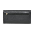 Roots Ladies Slim Clutch Wallet - Black-Genuine Leather