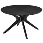 Modway Crossroads Round Wood Coffee Table - Black-Mid Century Modern Coffee Table