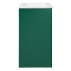 Modway Maybelle 24" Bathroom Vanity - Green/White-L-Shaped Metal Pulls