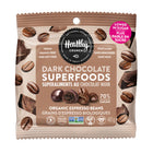 Healthy Crunch Organic Espresso Coffee Bean Dark Chocolate - 40 gr - 50 Pack-Allergen-free