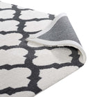 Modway Lida Moroccan Trellis Area Rug - 5 ft W x 8 ft L - Ivory/Charcoal-Stain Resistant / Easy To Clean