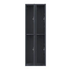 Ceha RH Series 2-Tier Locker with Louver Vents and Recessed handle - Bank of 2 - Graphite Grey-Ideal for gyms, schools, industrial facilities, and employee change rooms