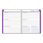 Mead 2026-27 Upper Class Student Weekly/Monthly Planner - 11"x 9" - Purple - Bilingual-Durable poly cover in purple