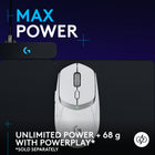 Logitech G309 LIGHTSPEED Wireless Lightweight Gaming Mouse - White-What’s in the Box: G309 LIGHTSPEED computer gaming mouse, LIGHTSPEED receiver, receiver extender cable, AA battery, grip tape, user documentation