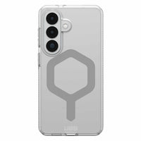 UAG Plyo Clear Cell Phone Case with Magnets for Galaxy S26 - Ice/Silver-Armor Shell and Impact-Resistant Soft Core
