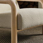 Modway Sereno Boucle Accent Chair - Cream Oak-Lattice Boucle Upholstery