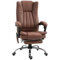 Vinsetto Executive Massage Office Chair with 6-Point Vibration - Brown-Six vibration massage points on back, lumbar, thigh