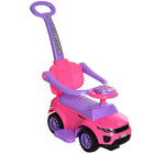 Aosom 2-in-1 Kids Ride-On Push Car - Pink-Baby toy can be used as a stroller or a Ride-On car 