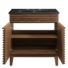 Modway Render 30" Bathroom Vanity - Walnut/Black-8