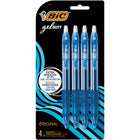 BIC Gelocity Gel Pens Retractable – 0.7 mm – Blue – 4 Pack-Soft contoured grip provides maximum comfort and control