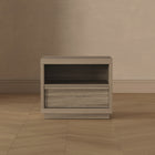 Manhattan Comfort Navis 26" Contemporary 1-Drawer Nightstand - Natural Oak-Home Assembly Required (All Hardware Included)