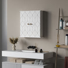 HOMCOM Bathroom Wall Cabinet with 2 Doors, Adjustable Shelf - White-Three-tier for your beauty products and daily hygiene items