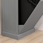 HOMCOM 10 Gallon Tilt Out Trash Sideboard Buffet Cabinet with Hidden Bin & Drawer - Grey-Colour: Grey