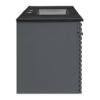 Modway Render 48" Wall-Mount Bathroom Vanity - Grey/Black-Ceramic Sink Basin