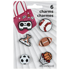 Merangue Small Charms - Sports - 6 Pack-Cute and playful sports-themed designs