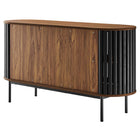 Modway Fortitude 59" Oval Sideboard - Walnut Black-Assembly Required