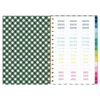 AT-A-GLANCE 2027 Emily Ley Simplified Small Weekly/ Monthly Planner - 8-1/2" H x 6" W - Gingham - Bilingual-Durable poly cover features the colourful Happy Stripe design highlighted by a gold foil-bordered date badge