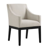 Modway Alton Fabric Upholstered Dining Armchair - Salt Black-Versatile Dining Armchair