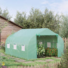 Outsunny Walk-in Greenhouse with Roll Up Door & 6 Mesh Windows - 10' x 11' x 7' - Ideal for extended plants' growing season and protect them from cold
 