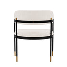 Manhattan Comfort Lia 24.8" Modern Chenille Upholstered Dining Armchair - Cream - Set of 2-Delivered to you Fully Assembled! No Assembly Required