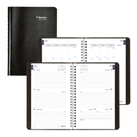 Blueline 13 Months Weekly/Monthly Academic Planner - July to July - 8" H x 5" W - Black - English-13 Months, July to July