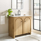 Modway Appia 36" Bathroom Vanity - Oak/White-Mango Wood Veneer and MDF Construction