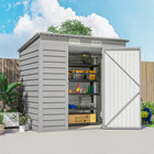 Outsunny 6' x 4' Outdoor Storage Shed-Galvanized steel structure is solid and suitable for outdoor use
