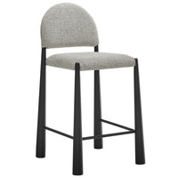 Modway Hayley Upholstered Fabric Counter Stool - Black Camel-Versatile Counter Stool